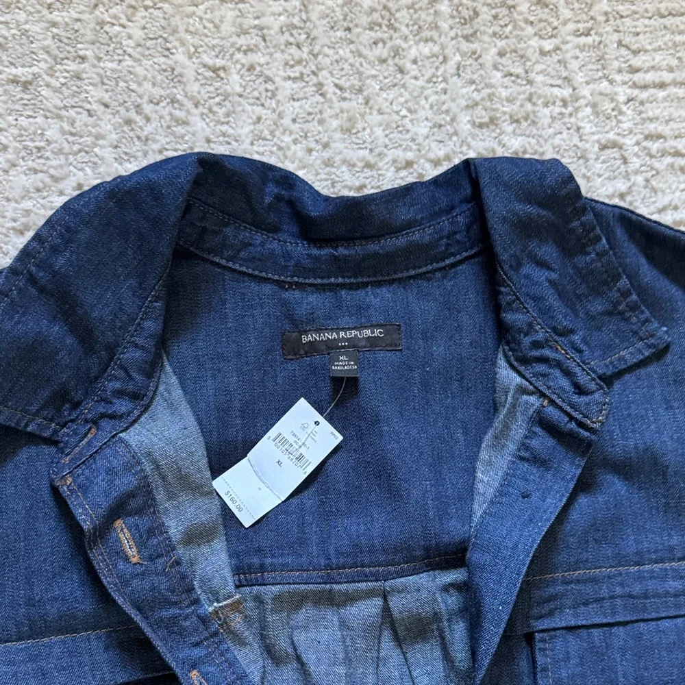 Banana Republic Dark Blue Denim Utility Jumpsuit - Picture 2 of 2